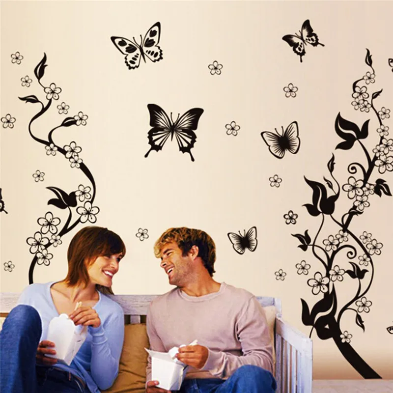 Схемы расположения бабочек на стене