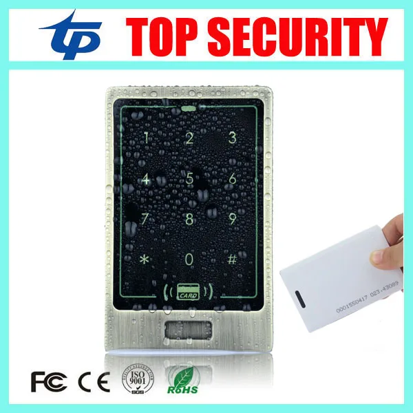 

Door security access control system 125KHZ RFID card access control opener touch waterproof keypad metal access control reader