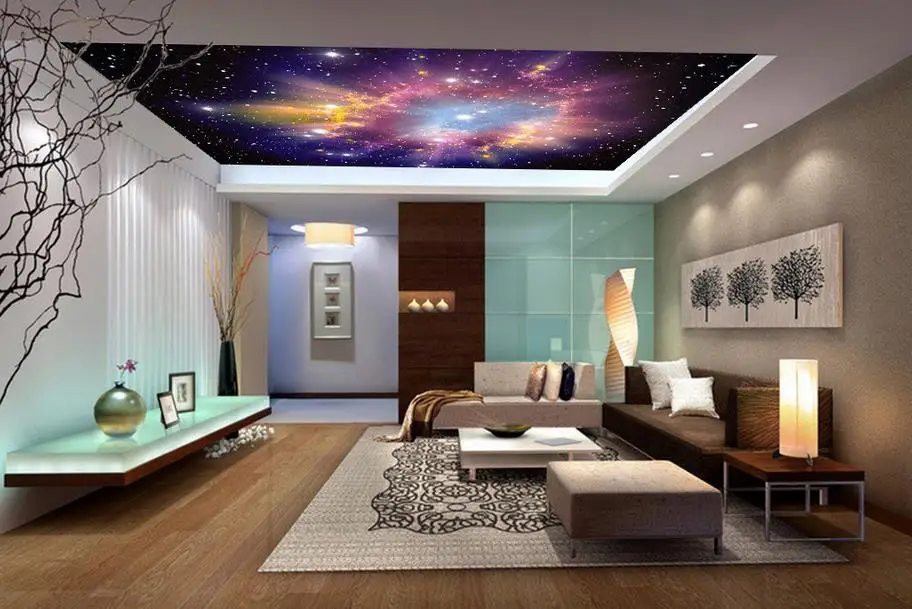 3D обои в форме облака современные нетканые настенные панели для гостиной|ceiling 3d