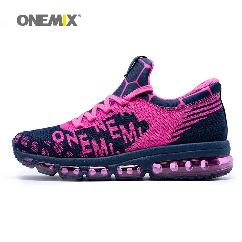 Беговые кроссовки Onemix Для женщин Открытый Спортивные кроссовки демпфирования мужской спортивная дышащая обувь zapatos de hombre Для женщин туфли