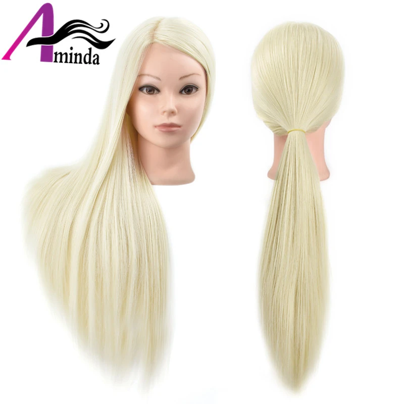 Female Mannequin Head With Hair Training Head Dolls With 65cm Blonde 