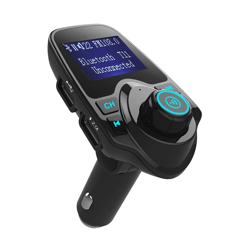 imágenes para Inalámbrica En El Coche Bluetooth manos libres kit de transmisor FM Estéreo Radio con Doble USB Cargador auto imágenes para Inalámbrica En El Coche Bluetooth manos libres kit de transmisor FM Estéreo Radio con Doble USB Cargador auto