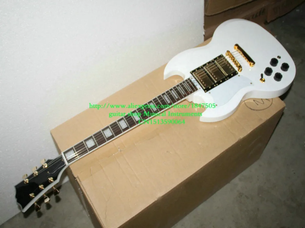 Best white Guitar Custom Shop 400 Electric Guitar 3 pickup
