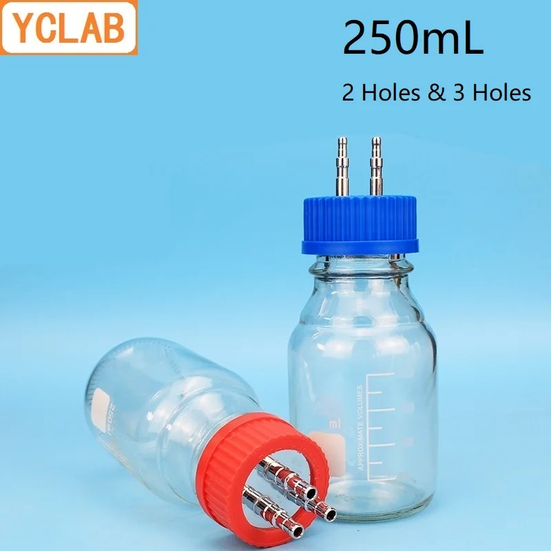 Yclab 250ml Feeding Bottle With 2 & 3 Stainless Steel Holes For ... - YCLAB 250mL FeeDing Bottle With 2 3 Stainless Steel Holes For Fermenter Anaerobic Injection Mobile Phase