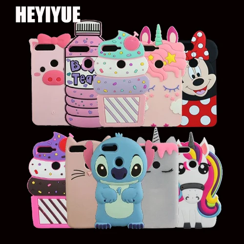 

For Huawei Honor 7C Pro Case 3D Silicon CAT Cupcake Cartoon Soft Phone Back Cover for Huawei Y7 Pro 2018/Y7 Prime 2018/Enjoy 8
