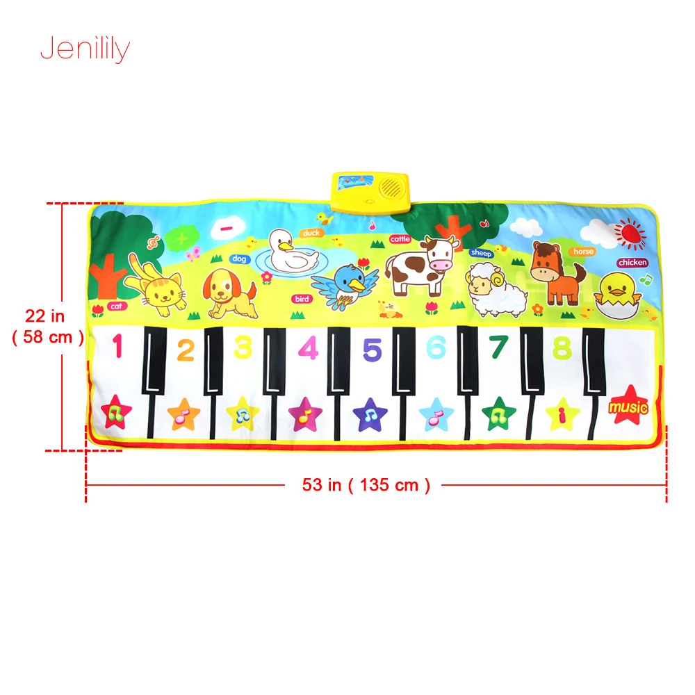 Детские игрушки 135*58 см детские музыкальные пианино ковер детский коврик Детские образовательный коврик электронные детские игрушки подарок для детей