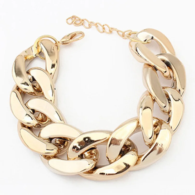 Trendy Alloy Bracelet Women European Fashion Gold color Bracelets All