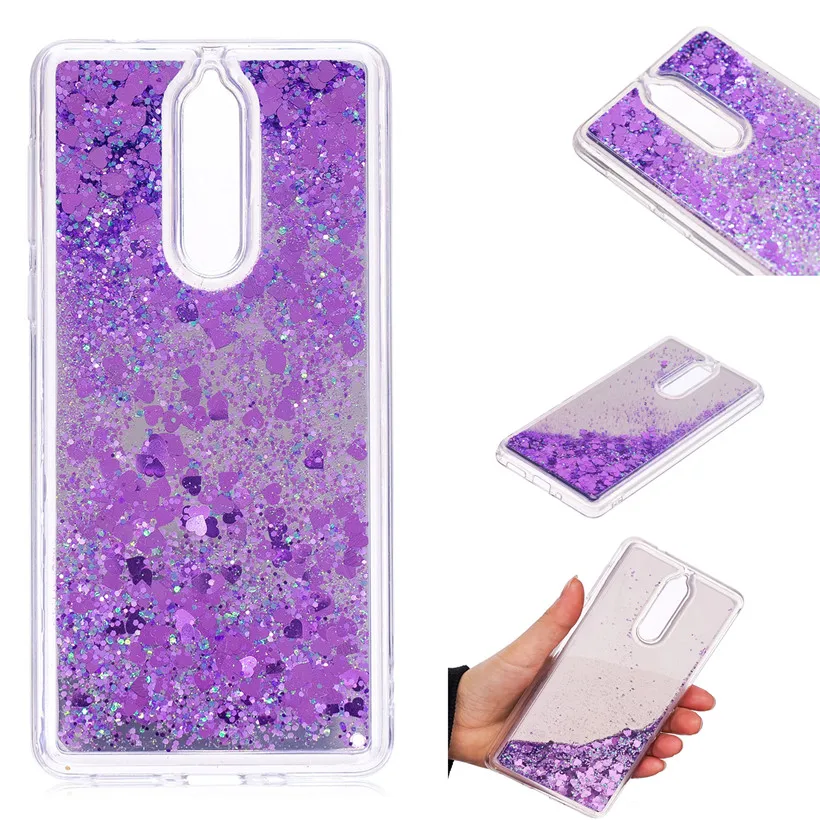 

HEMASOLY Case For Nokia 3 Case Glitter For Nokia 6 Luxury Case Nokia 8 Dynamic Liquid Quicksand Mirror PC+TPU Shell