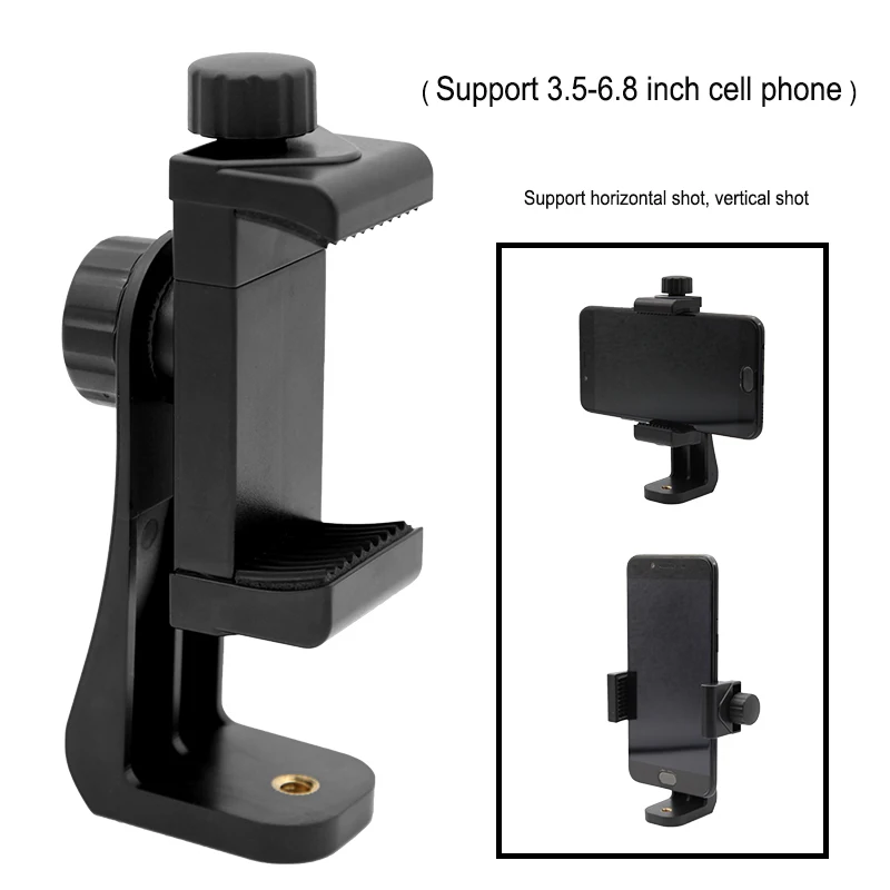 

Tripod Mount/Cell Phone Clipper Vertical Bracket Smartphone Clip Holder 360 Adapter For iPhone Samsung Mobile Cell Phone