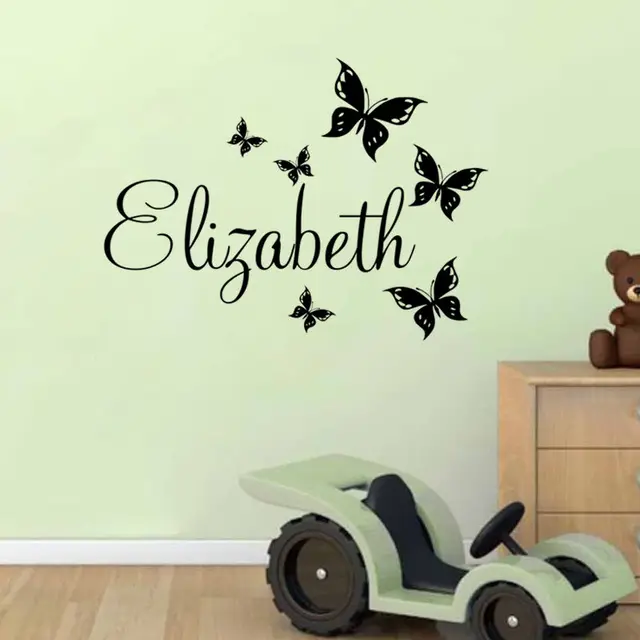 Us 6 98 25 Off Erfly Personalised Name Wall Stickers Baby Nursery Decal Removable Sticker Waterproof Vinyl Sa064b In Us 6 98 25 Off Erfly Personalised Name Wall Stickers Baby Nursery Decal Removable Sticker Waterproof Vinyl Sa064b In