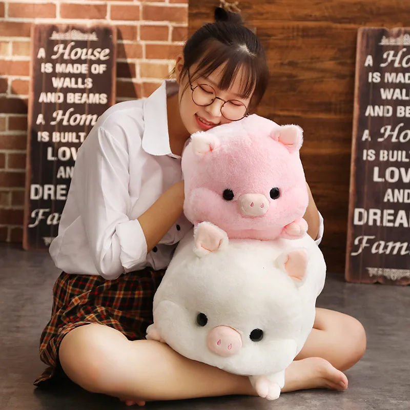 1pc 50cm Soft Kawaii Love Pig Plush Pillow Stuffed Cute Animal Cushion Hand Warmer Chinese Zodiac Pig Toy Doll Birthday Gift Kid