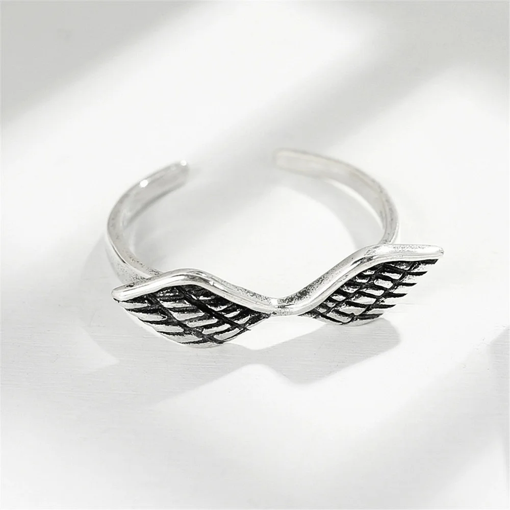 wing Tai-silver Rings 100% Sterling 925 silver Jewelry Vintage Adjustable rings for women gift