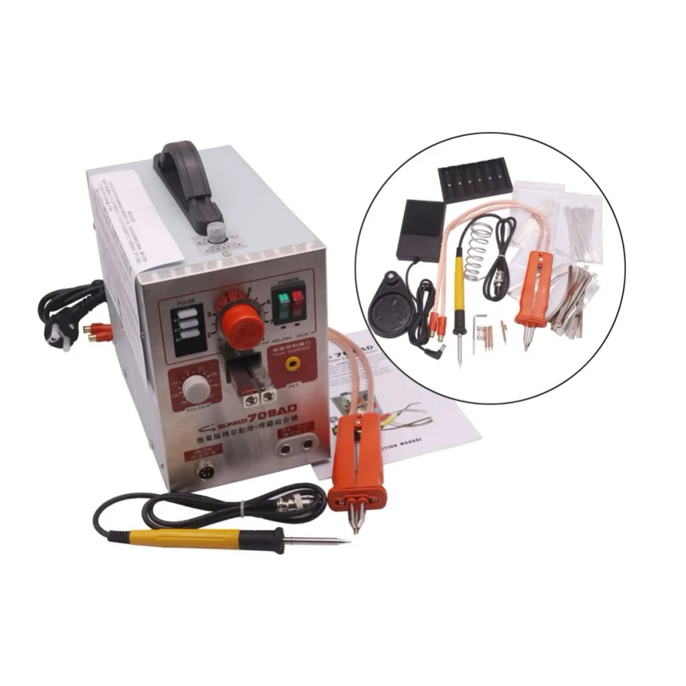 SUNKKO Quality Upgrade 220V 1.9KW Led Pulse Battery Spot Welder 709AD