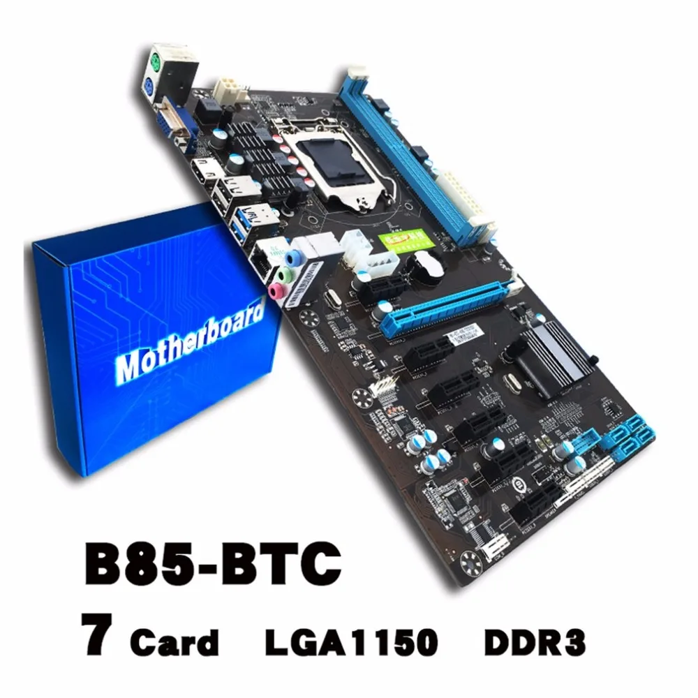 B85-BTC LGA 1150 Bitcoin Mining материнской Платы PCI USB3.0 UB2.0 непосредственно слот для материнской платы для Intel DDR3 Тип памяти