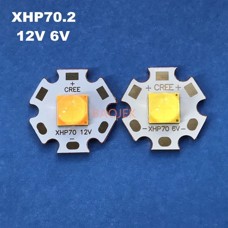 Cree XHP70.2 Светодиодная трубка 30 Вт 4292LM 6V12V фонарик светодиод diy stronglight мотоцикл свет велосипед фары автомобиля лампы