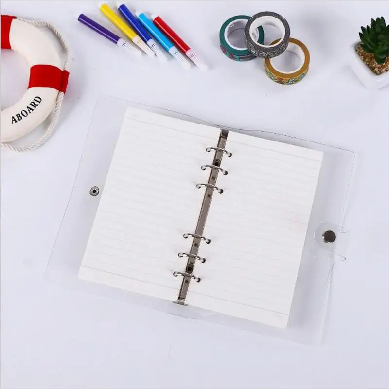MIRUI 6 отверстий Прозрачная крышка ноутбука из ПВХ защитное кольцо связующее лист папка школьные принадлежности офисные аксессуары