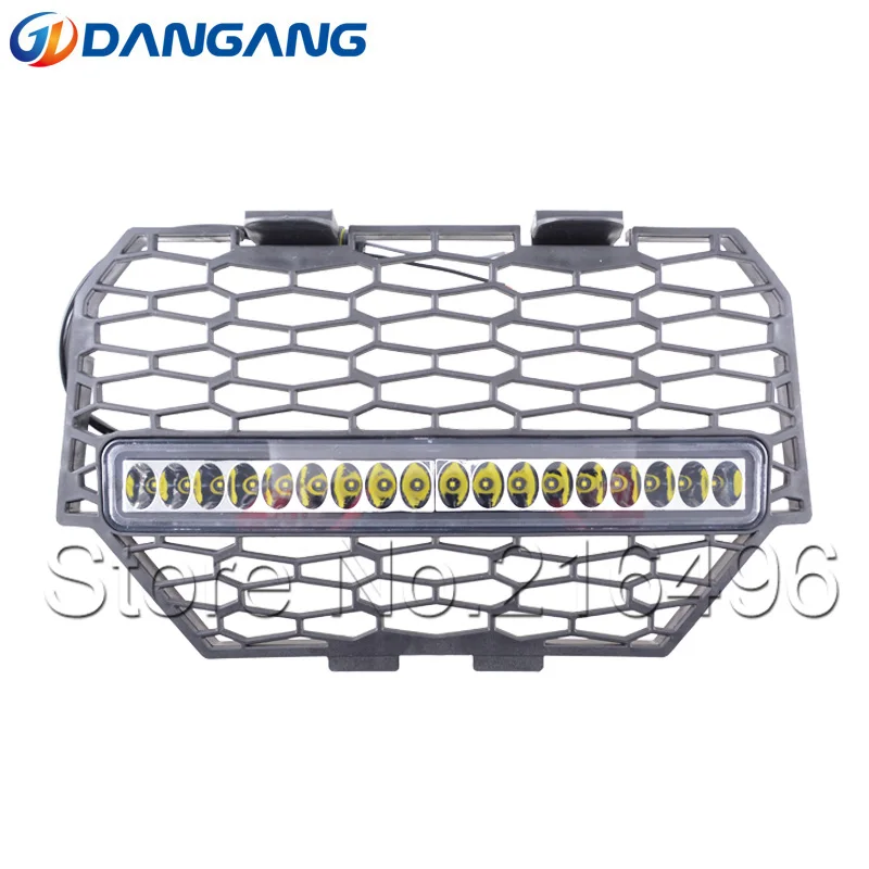 Front Grill with LED Light Bar Black For Polaris RZR XP 1000 XP4 1000
