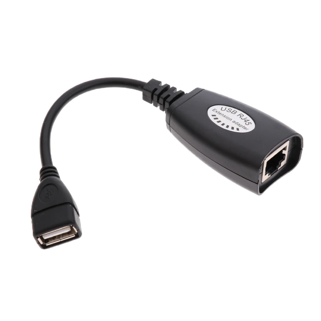 2Pair USB2.0 to RJ45 Lan Extension Cable Network Extender Adapter Amplifier 