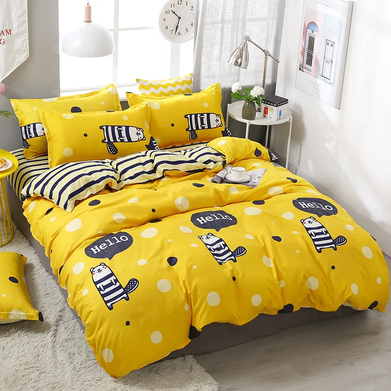 

New Zebra Pattern Bedding Set Bed Linings Duvet Cover Bed Sheet Pillowcases Cover Set For 1.2/1.5/1.8/2/2.2m Bed