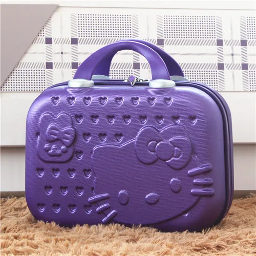 3D hello kitty мисс косметичка/Бизнес Путешествия косметический багаж/Обувь для девочек мини чемодан/студент портативный кейс