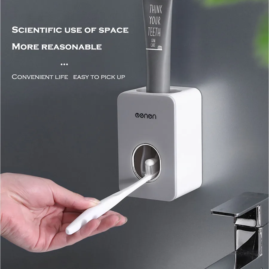 

Hands Free Automatic Toothpaste Dispenser toothbrush Squeezer Out Wall Mount Bathroom Accessories Dropshipping