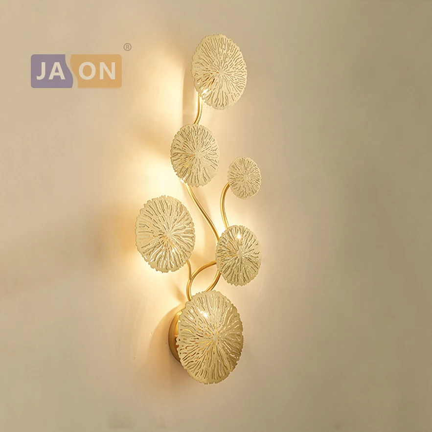 Led e14 новый китайский медный лист классический светодиодный светильник настенный