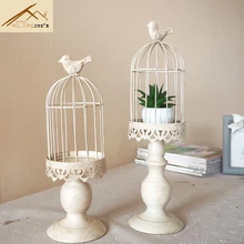 Nouveau design bougie titulaire usine ventes europe birdcage lanterne Continental Fer Bougeoirs de mariage maison chandelier freeship