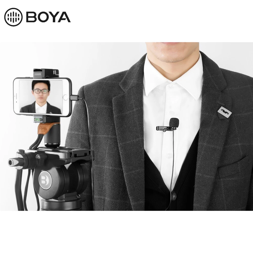 Boya By Dm1 Профессиональный петличный микрофон для Iphone X/8/8 Plus/7/7 Plus Ipad Mini 4/3/2 Pro Air 2 Ipod