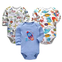 3 pcs/lot Newborn Bodysuit Long Sleeve Girl Clothes Cotton Baby boy Clothes Kids Jumpsuit Baby Boy Outfits Cute print Clothing