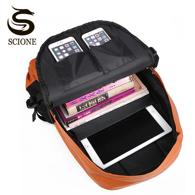 Hot Top PU cuero impermeable viaje portátil Mochila para la universidad Simple diseño hombres Casual Mochila bolsa de la escuela masculina Hot Top PU cuero impermeable viaje portátil Mochila para la universidad Simple diseño hombres Casual Mochila bolsa de la escuela masculina