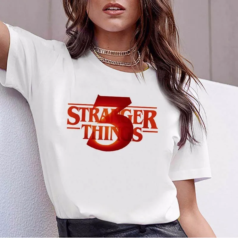 

Stranger Things T Shirt Women 2019 New Tshirt Fashion T-shirt 90s Harajuku Female Korean Style Top Tee Shirts Ulzzang Streetwear