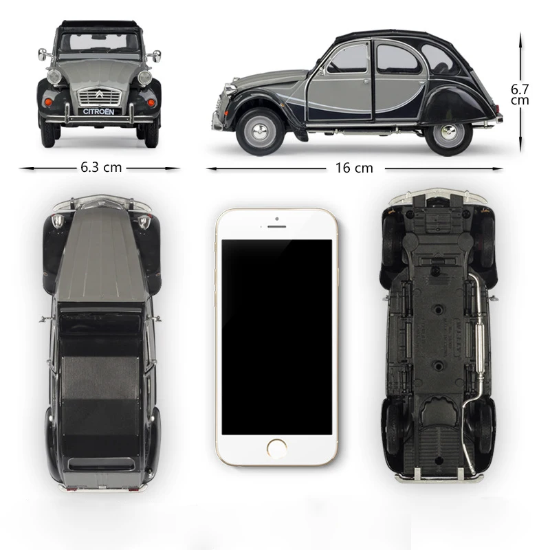 WELLY масштаб 1:24 металлическая классическая модель автомобиля CITROEN микарон 6 Charleston
