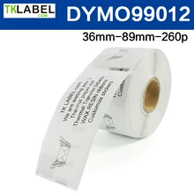 14 x Рулоны Этикеток совместимости Dymo 99012 для dymo ярлык 450