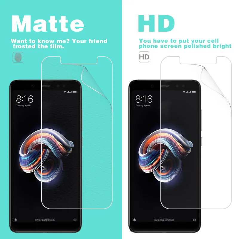 HD прозрачная глянцевая Защитная пленка для Xiaomi Redmi note 5 Pro SD636 99 В матовая против