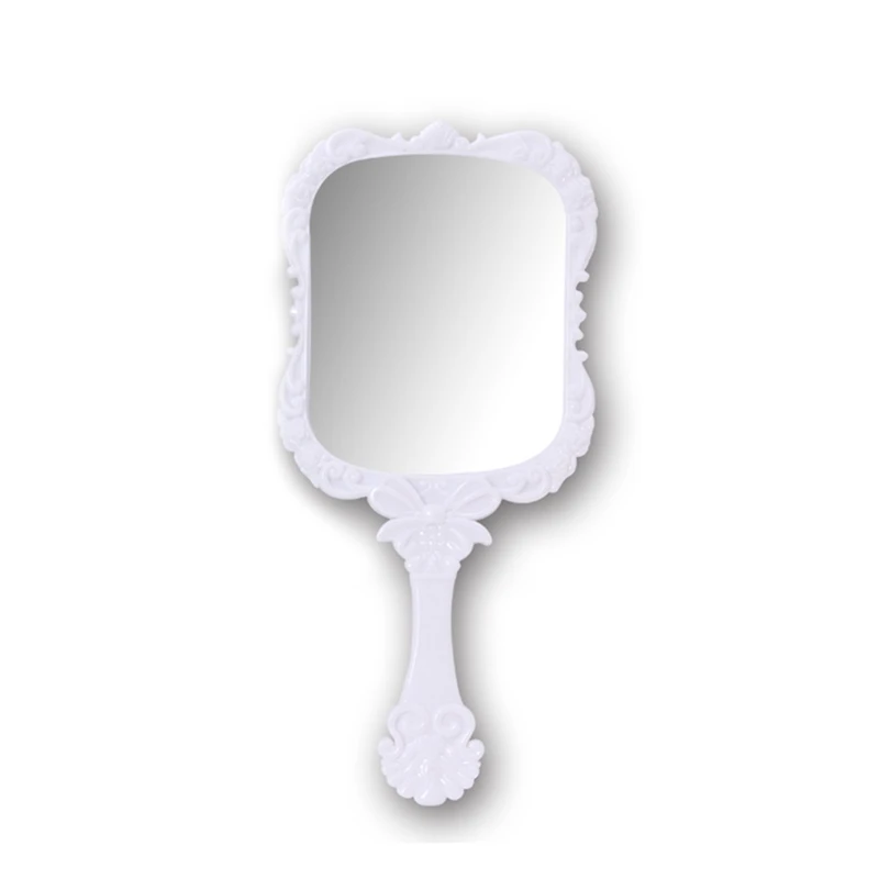 1 шт милые 2 вида цветов черно-белое зеркало для макияжа пластиковое винтажное ручное портативное косметическое зеркало Ретро узор зеркало для красоты