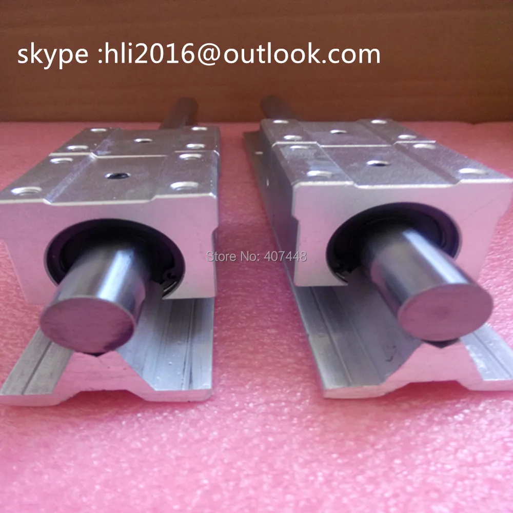 

2 Set SBR20-795mm 20 MM FULLY SUPPORTED LINEAR RAIL SHAFT ROD +1pc 1605-4 ballnut