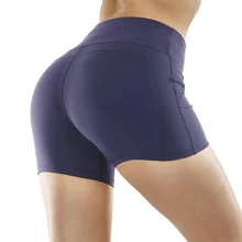 Женский супер мягкий высокоэластичный облешающий компрессионный подлинный Бег Йога тренировочные шорты