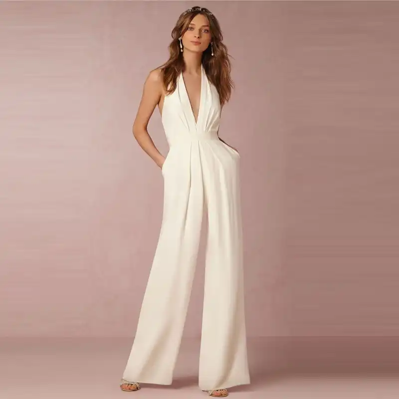 white sleeveless romper