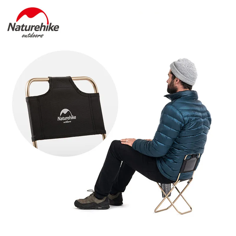 

Naturehike Portable Folding Chair Outdoor Beach Camping Picnic Wear-resistant Aluminum Leisure Chair Back Fishing Chairs Stools
