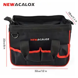 NEWACALOX 12 "инструмент сумки большой Ёмкость утолщаются оборудования профессиональные инструменты для ремонта сумка 600D закрыть Топ широкий