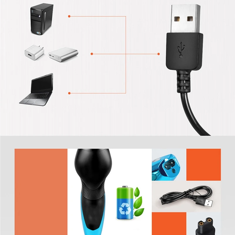 Nikai Usb перезаряжаемая электробритва, электрическая машинка для стрижки, бритва, уход за лицом, мужской триммер для бороды