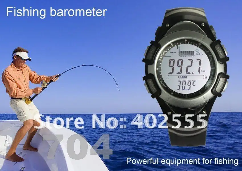 1piece Fishing Barometer FX704A watch Waterproof reels lure line fish