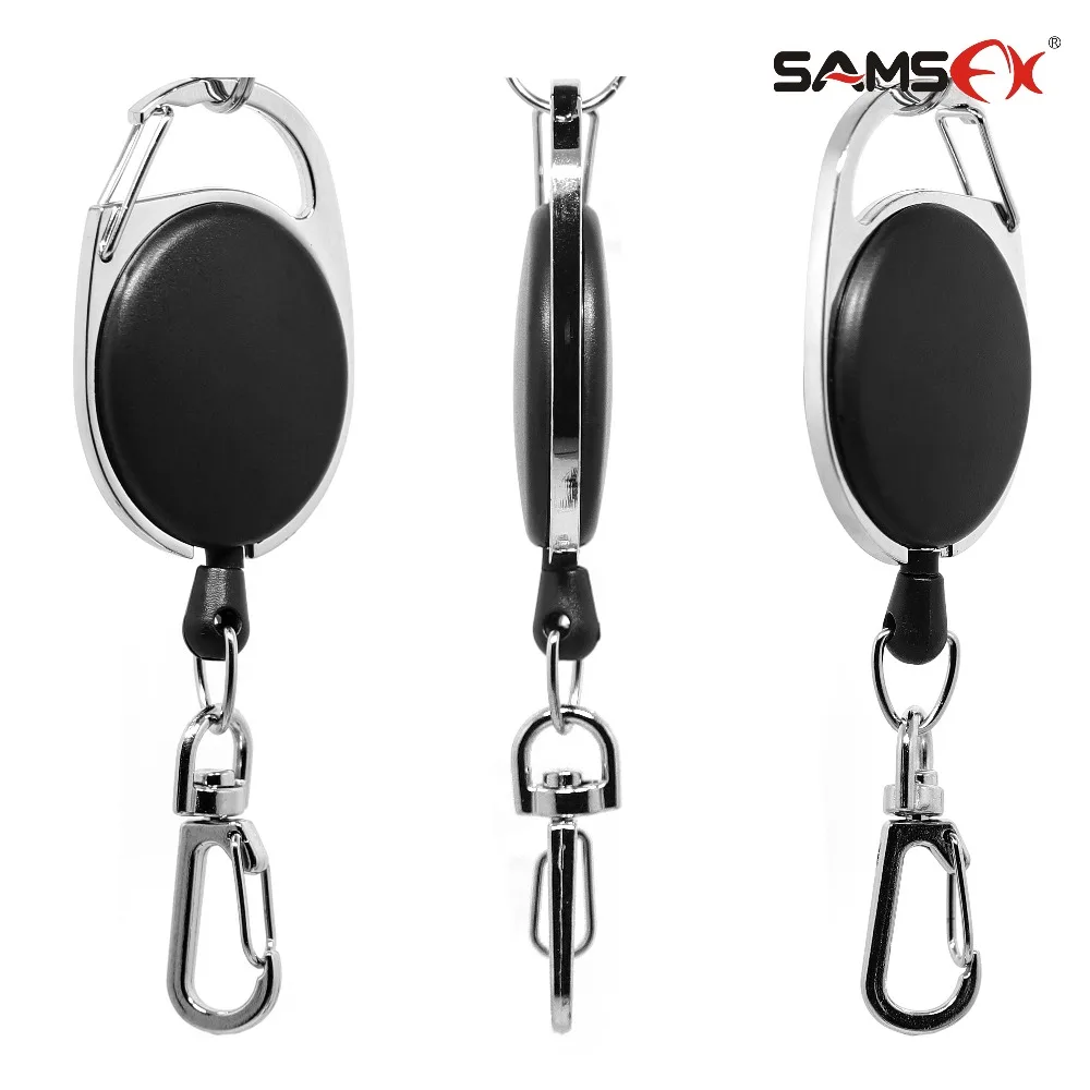 SAMSFX Fishing Zingers Retractor with 360 rotated clips view show