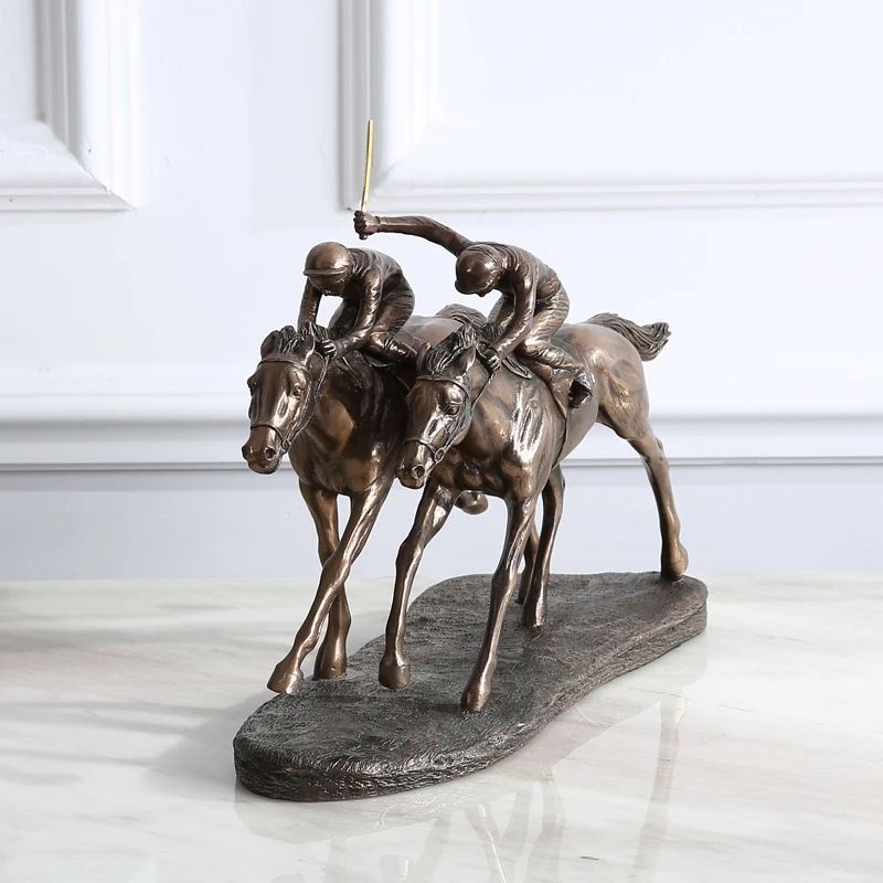 

The American office of soft decoration desk desktop style antique copper horse sculpture housewarming gift