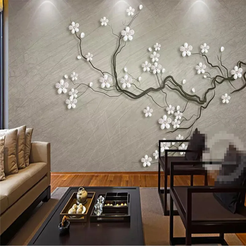 Plum jewelry three-dimensional background wall professional production murals wholesale wallpaper mural poster photo wall Plum jewelry three-dimensional background wall professional production murals wholesale wallpaper mural poster photo wall