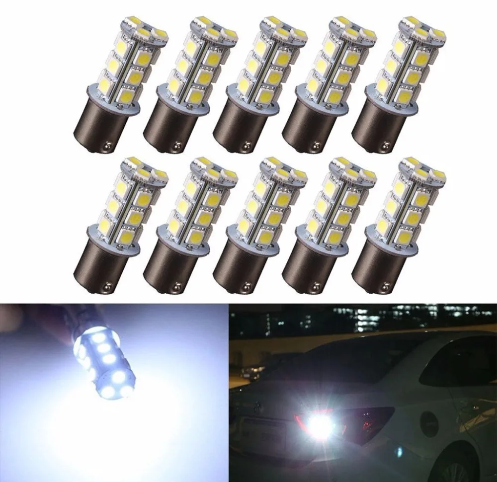 10Pcs 24V 1156 7506 1003 1141 LED SMD 18 LED Bulbs Interior RV Camper