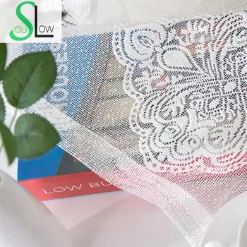 

Slow Soul White Gray Beige Curtains Living High Grade European Jacquard Floral Tulle For Room Kitchen Bedroom Roman Sheer Blinds