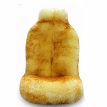 100% Real de piel de Oveja Entera Cubierta de Asiento de Coche, Cojín Del Asiento de Coche de Piel súper Caliente, Promoción al por mayor de Alta Calidad de Lana fundas de asiento