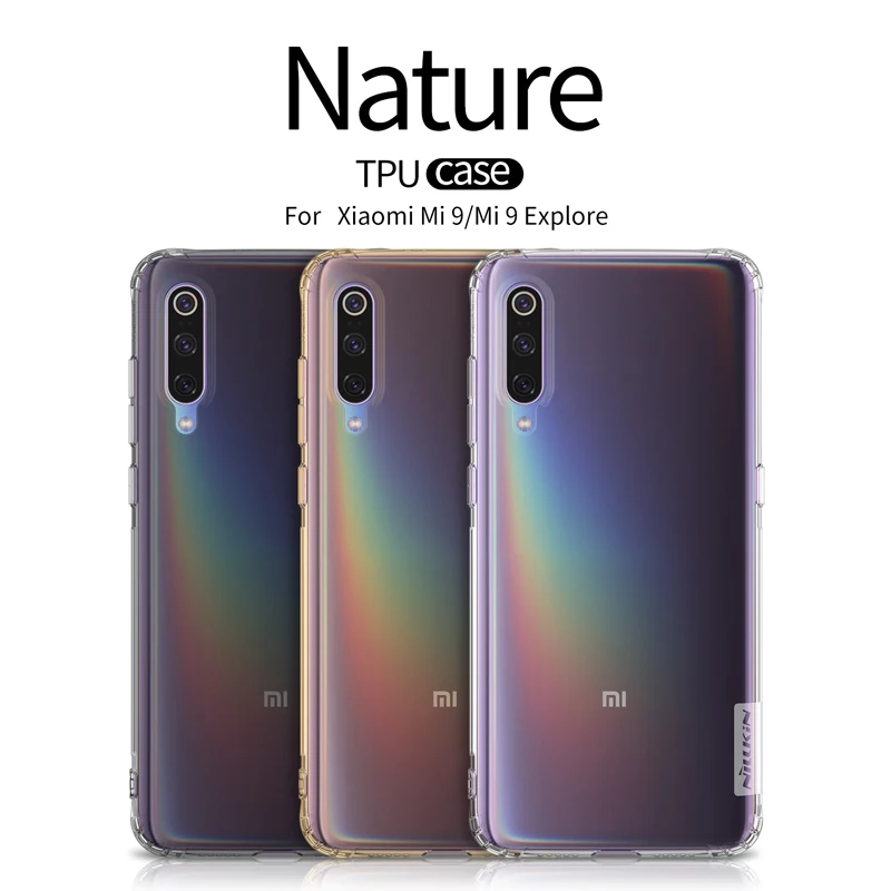 Для Xiaomi mi 9/mi 9 Explorer Nillkin натуральная мягкая ТПУ Силиконовая Противоударная задняя