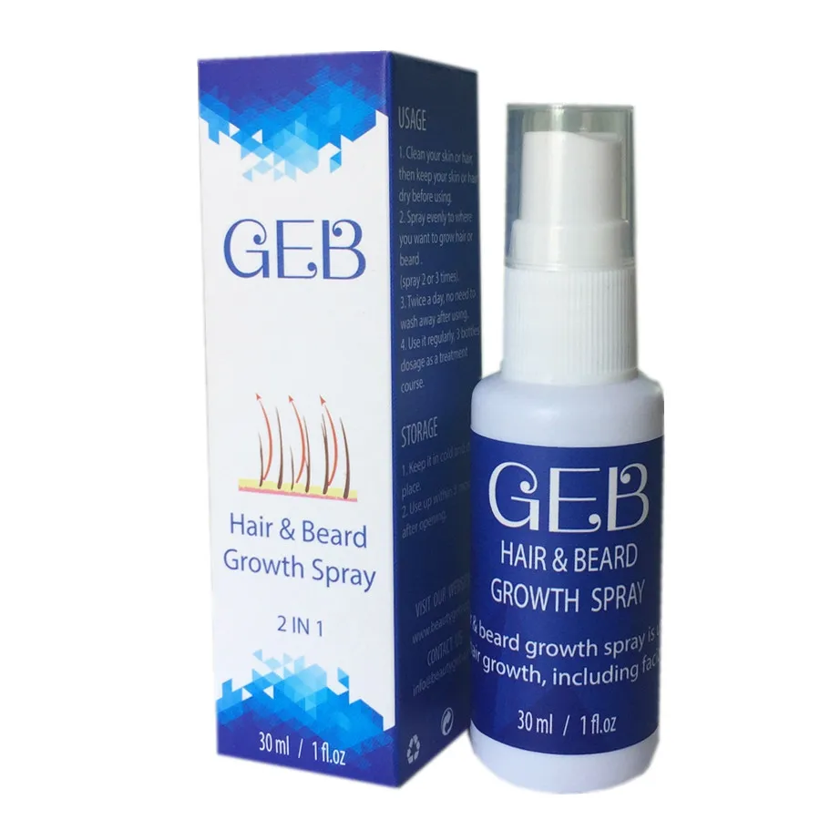 Beard Growth Spray GEB Hair Loss Treatment Natural Accelerator